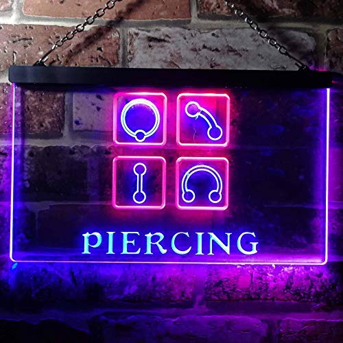 Piercing Dual LED Neon Light Sign